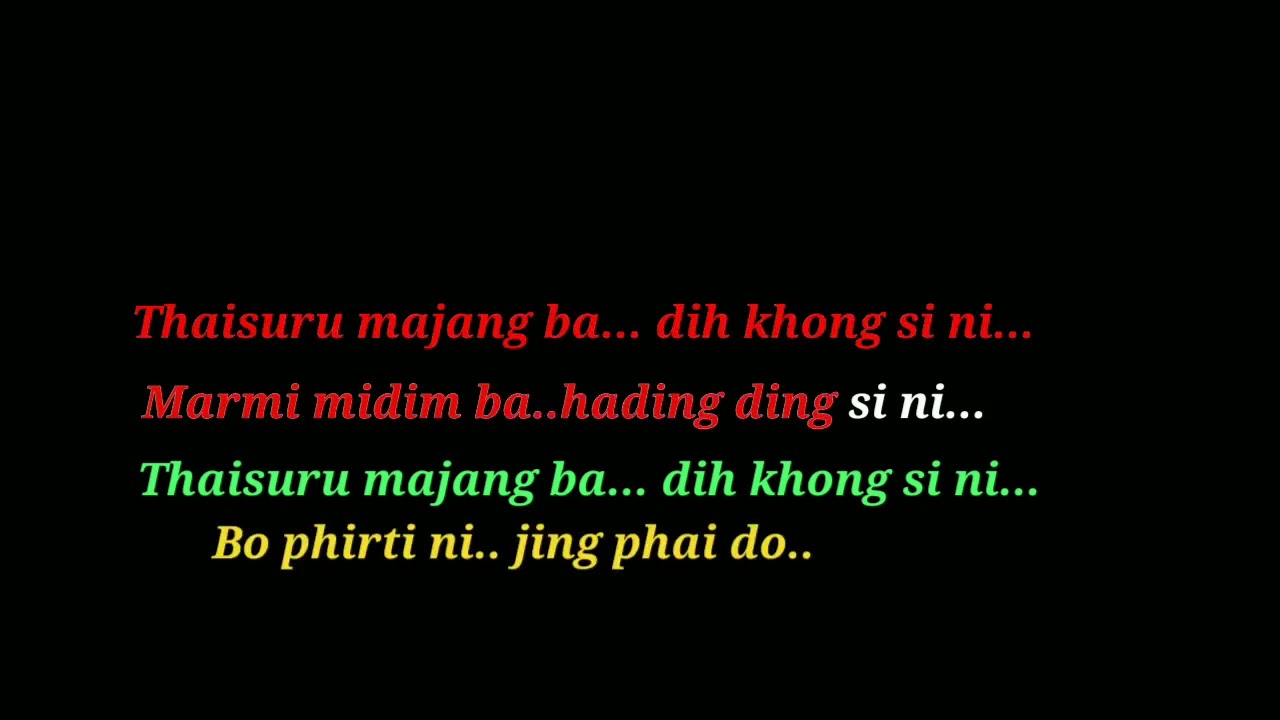 Baisagi Badain Ni Damasalai ___Dimasa Karaoke With Scrolling Lyrics