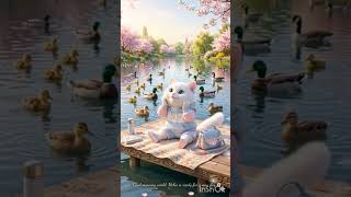 “Enjoying peaceful spring vibes by the lake 🌸🦆✨”#SpringVibes #PeacefulMoments