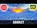 [4K 360°] Beatiful Romantic Sunset viewed from Japan&#39;s Tallest Building Abeno Harukas || JAPAN 360