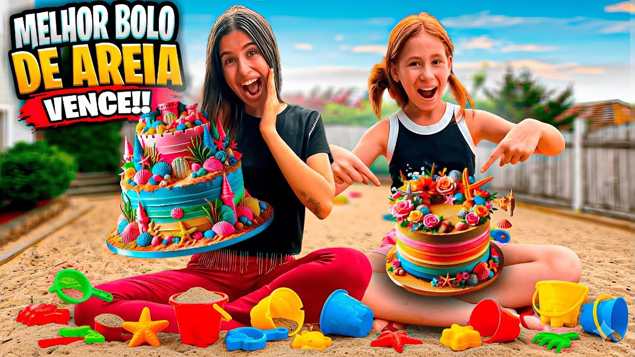 O MELHOR BOLO DE AREIA VENCE : GABI x Susu  ( Susu e família ) 