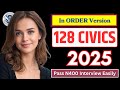 128 Civics Questions & Answers | Slow & Clear | Easy Study | Citizenship Interview 2025