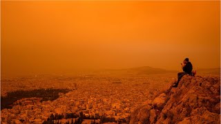 Athens painted in orangeyellow hue following Sahara dust storm