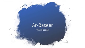 Names of Allah - Al Baseer
