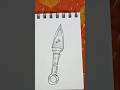 HOW TO DRAW NEW  KUNAI KI DRAWING STEP BY STEP DRAWING ☺️