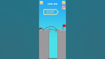 Draw bridge puzzle game level 1615#gaming #drawing #Shorts
