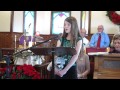 Katie singing O Come All Ye Faithful at Crafts UMC