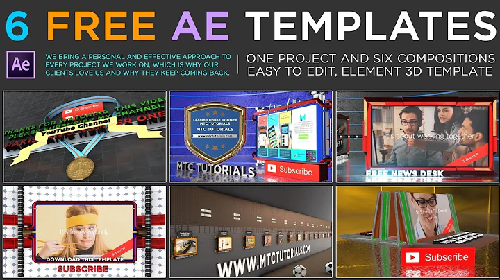 YouTube Subscribe Button Intro | Free Adobe After Effects Templates | 3D Sliding Photo Albums