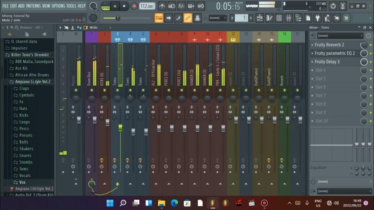 Fl Studio 2022 Amapiano Mixing Tutorial I Mixing Amapiano Percussions