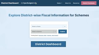 District Dashboard - Open Budgets India