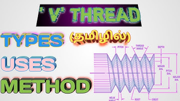 subject :7  V Thread cutting and Types of V threads in tamil