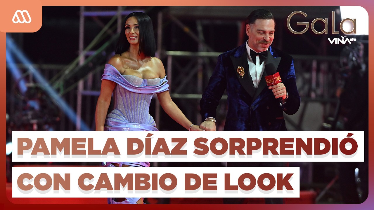 Pamela Díaz sorprendió con CAMBIO DE LOOK y un vestido galáctico en la Gala de Viña 2026