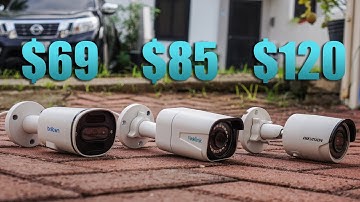 4K POE BULLET IP SECURITY CAMERA COMPARISON - WHICH CAMERA IS BEST? HIKVISION - BRILLCAM - REOLINK