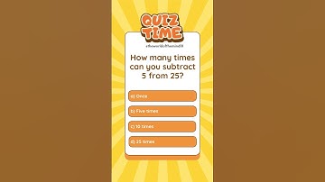 how many times can you subtract 5 from 25? 🧩 | EP.864 #shorts