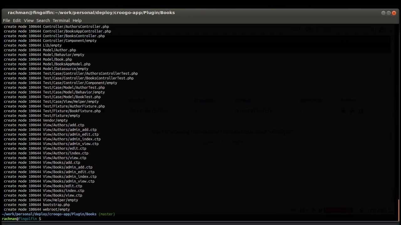 Update Baking a plugin in Croogo