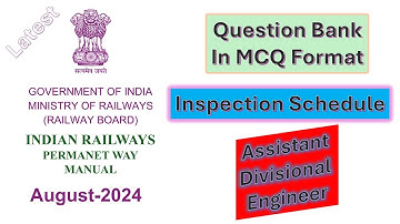 IRPWM CH 1 | INSPECTION SCHEDULE OF ADEN |PART 1| एडीईएन का निरीक्षण कार्यक्रम |#ertrivendrakuma