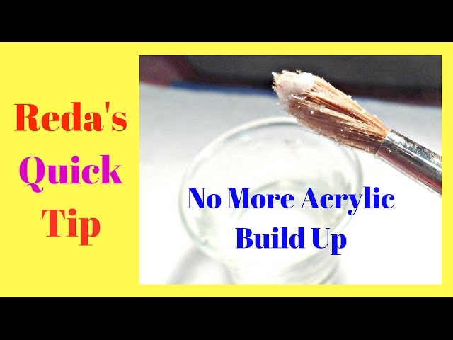 How to Keep Your Acrylic Brush Clean All the Time -No Acetone