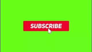 Green screen subscribe button mouse click with sound