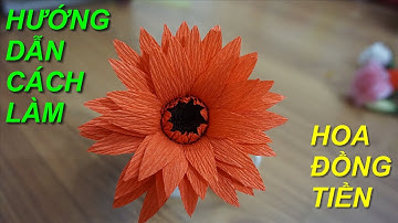 DIY I Crepe Paper Gerbera Tutorial I Hướng dẫn cách làm hoa Đồng tiền bằng giấy nhún