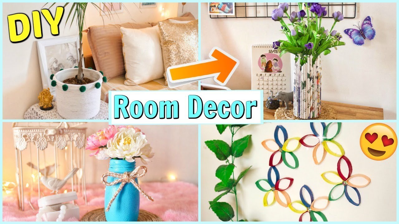 DIY ROOM DECOR IDEAS Recycle waste material | Easy Best out of waste ...