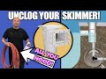 The Easiest Way to UNCLOG your Swimming Pool Skimmer!