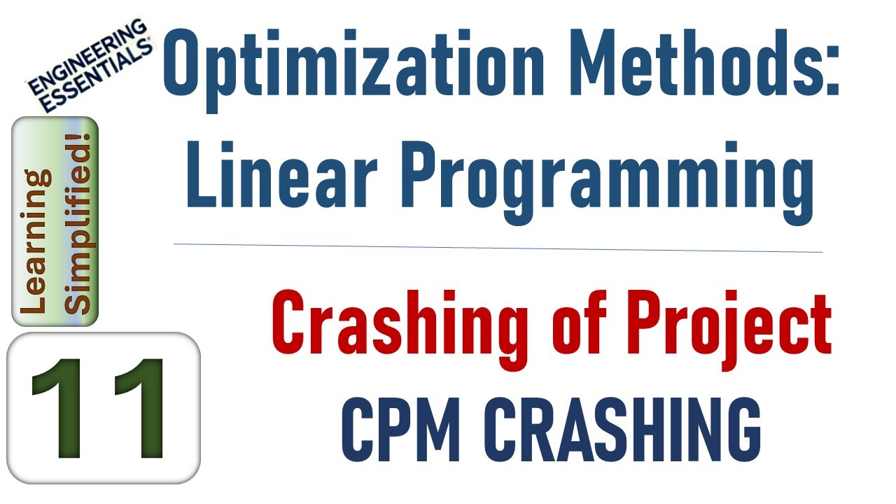 Crashing CPM | Optimization Methods – Linear Programming | Engineering ...