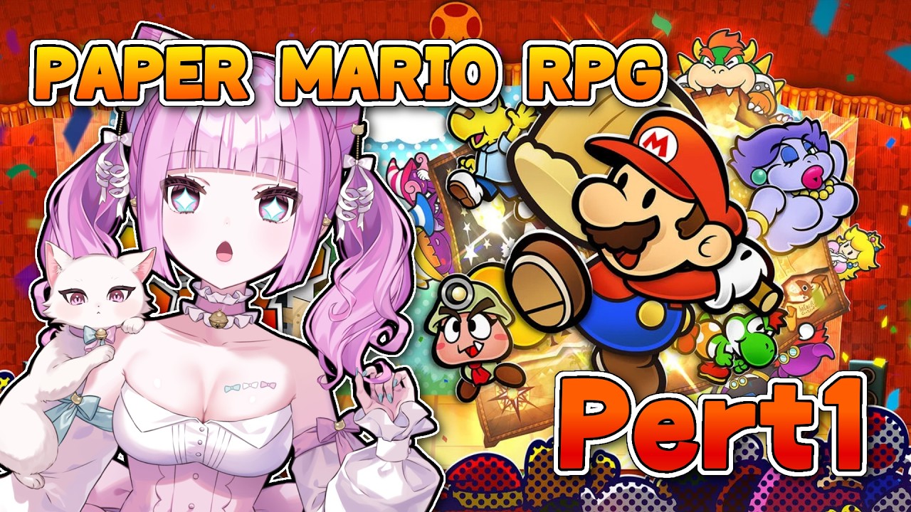 【ゲーム実況】新人Vが紙ゲーを遊ぶ｜ペーパーマリオRPG#1