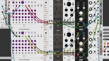 VCV RACK DEMO (old version) | Chaining 4 or more Sequencers