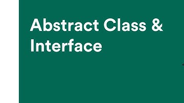 Abstract Class & Interface #3 - Java Interface