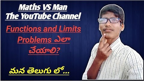 Diploma Maths 02 || Functions and Limits Problems In Telugu || Maths VS Man