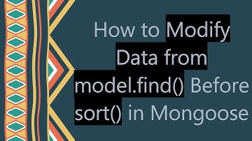 How to Modify Data from model.find() Before sort() in Mongoose