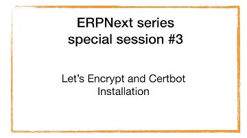 ERPNext series - Special topic #3: Let