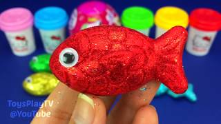 Play Doh fish with Chupa Chups Surprise
