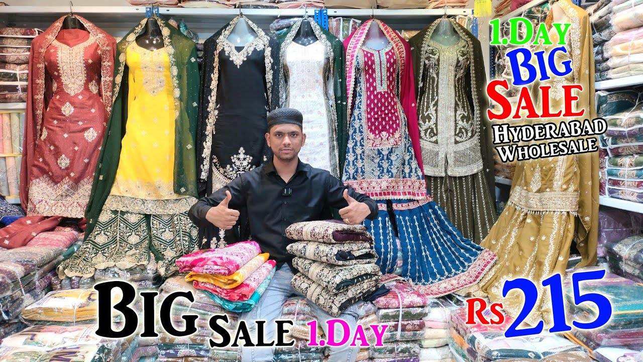 1.Day Big Big Sale Dhamaka offer Hyderabad Wholesale Fancy Suit || Al Hasnain Textiles ||