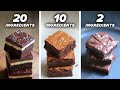 20-Ingredient vs. 10-Ingredient vs. 2-Ingredient Brownie • Tasty