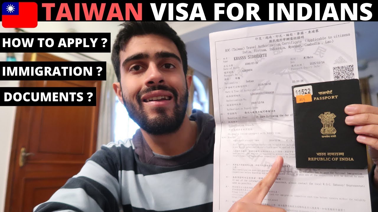 taiwan tourist visa requirements for indian citizens