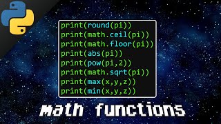 Python math functions ?