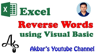 How To create Reverse Text Formula in Excel using VB Code