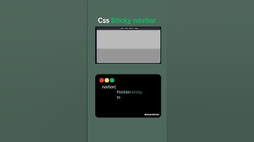 ✅ "Create a Sticky Navbar in CSS! 🔥 | Smooth Scrolling NavBar | #shorts"