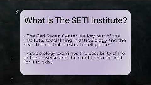 What Is The SETI Institute? - Physics Frontier