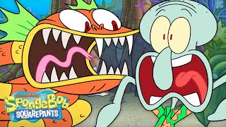 Squidward's Stuck in SpongeBob's 🌈Imagination🌈 | "Squidiot Box" Full Scene | SpongeBob