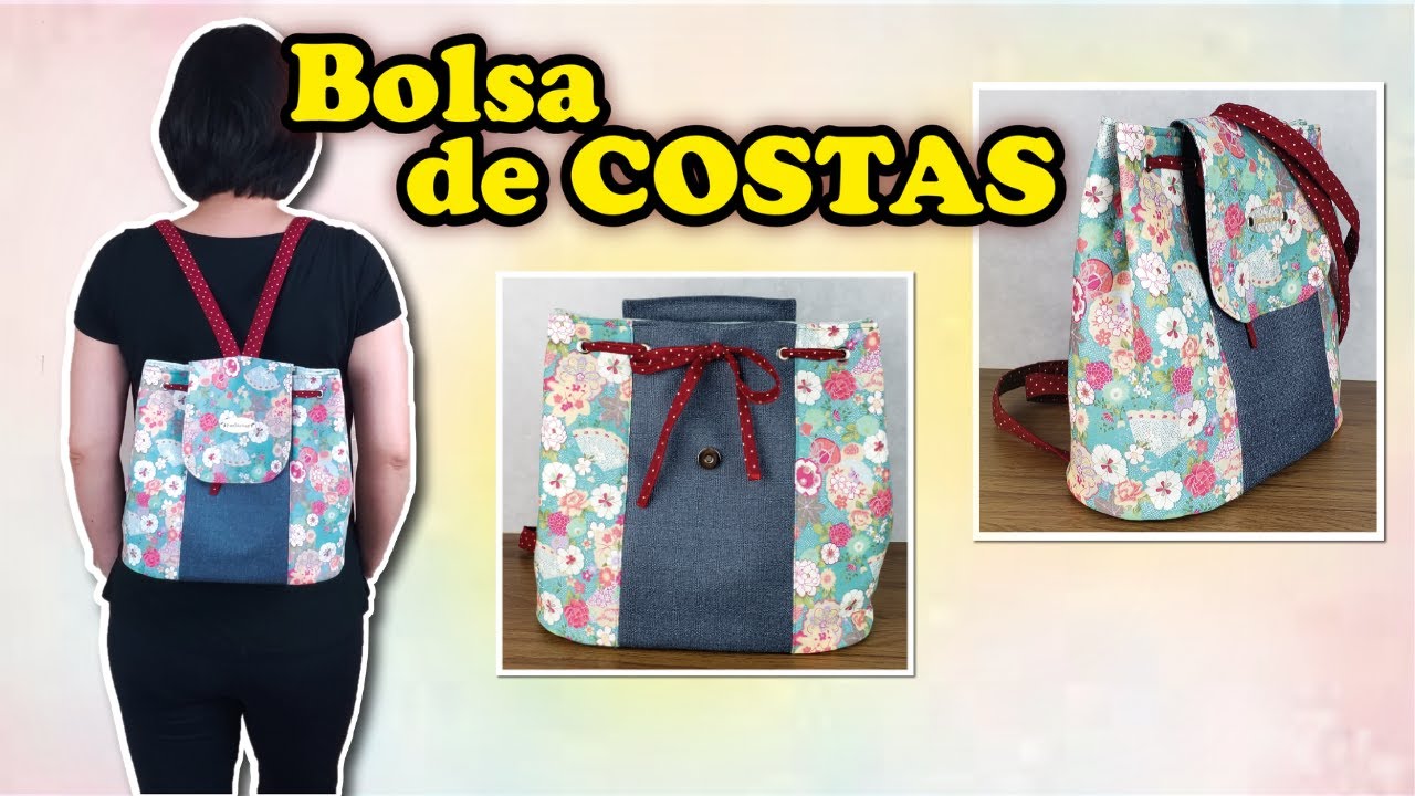 Bolsa de costas de tecido e sintético - YouTube