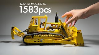 Building a RC Bulldozer MOC【ASMR】Scale Model Assembly Sound【No Music / No Talking】1583pcs