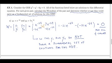 Differential Equations :: 3.6 - Fundamental Sets of Solutions