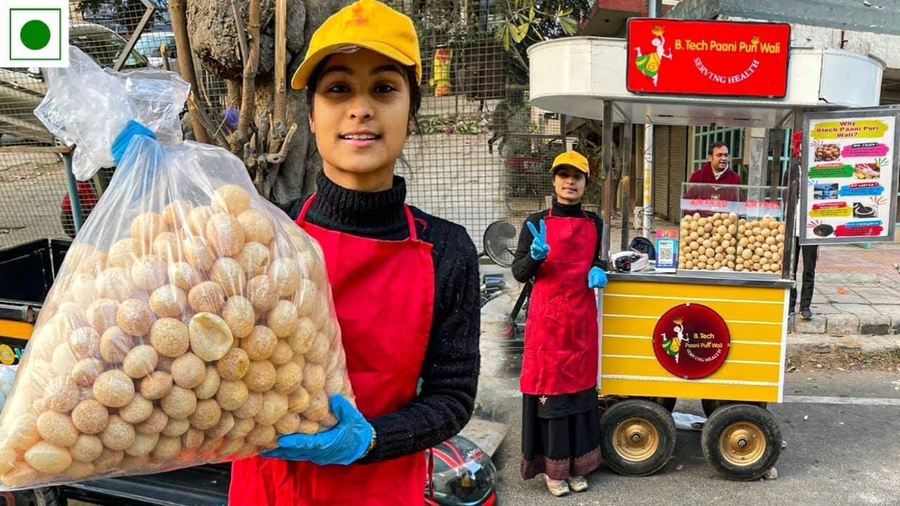 BTech Paani Puri Wali In West Delhi YouTube BTech Paani Puri Wali In West Delhi YouTube