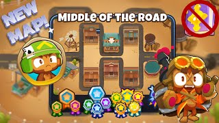 *NEW MAP* Middle Of The Road [Medium Standard] Guide | No Monkey Knowledge | BTD 6 (2023 Updated) 4K