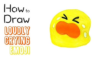 How to Draw the Loudly Crying Face Emoji 😭