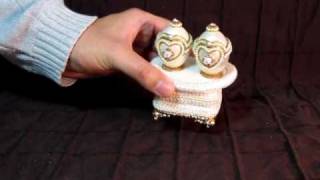 Faberge Style Wedding/Couple Rings Keepsake Music Box
