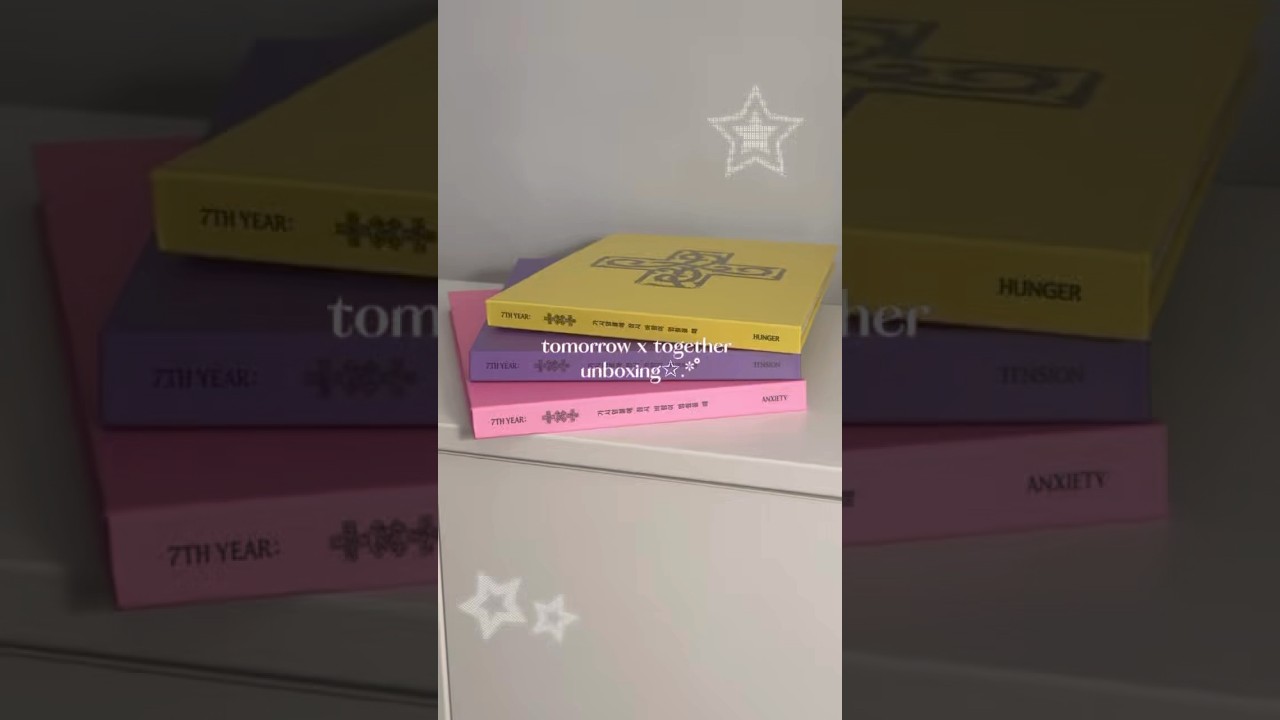 txt album unboxing7TH YEARアルバム開封♡𓈒𓏸︎︎︎︎トレカの枚数多くて大満足🐈‍⬛