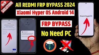Redmi Frp 2024 - All Redmi Xiaomi Hyperos Android 14 Frp Unlock - Without Pc