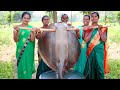 82 Kg GIANT STINGRAY FISH COOKING l Monster Sea Food Stingray Fish Cooking l  Thirukkai Fish Fry